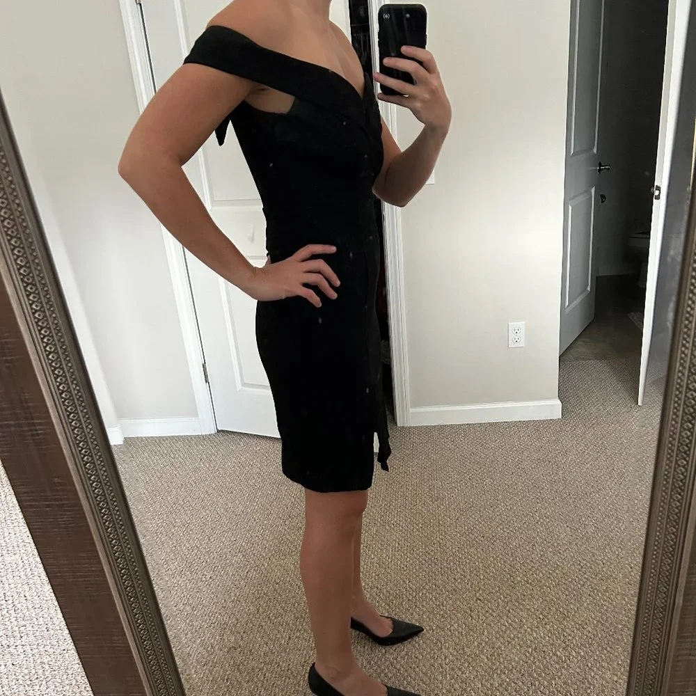 Lulus Classic Glam Black Off-the-Shoulder Bodycon Dress - Picture 8 of 8